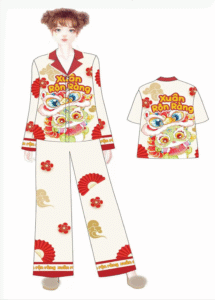 Mẫu thiết kế pijama 3D đa dạng được in tại TTP