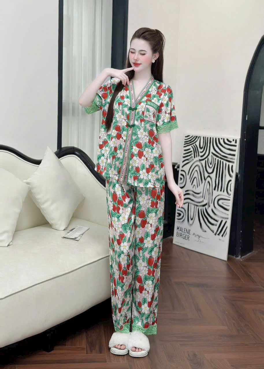 In đồ bộ pijama lụa TTP 0911 022 732 chuẩn màu thiết kế